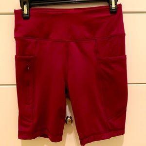 Burgundy Active Shorts